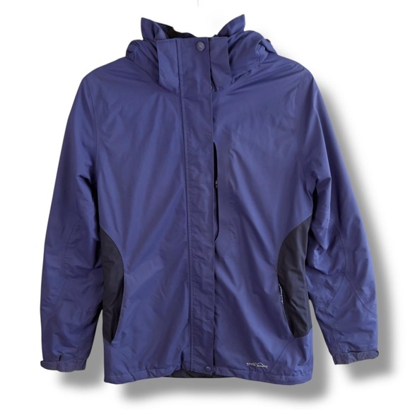 Eddie Bauer Jacket Mens Medium Purple Weatheredge Waterproof Hooded Winter Coat - Picture 1 of 11